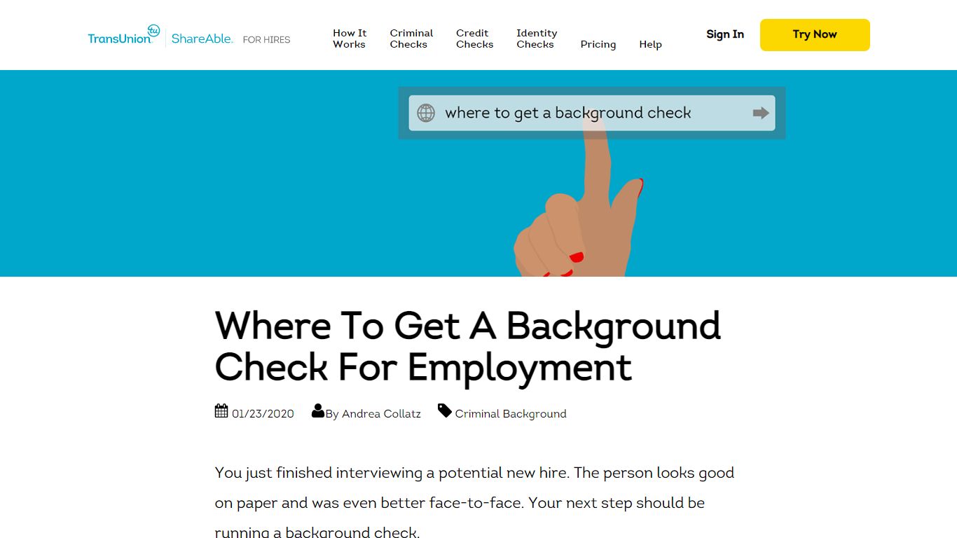 Where To Get A Background Check For Employment - ShareAble